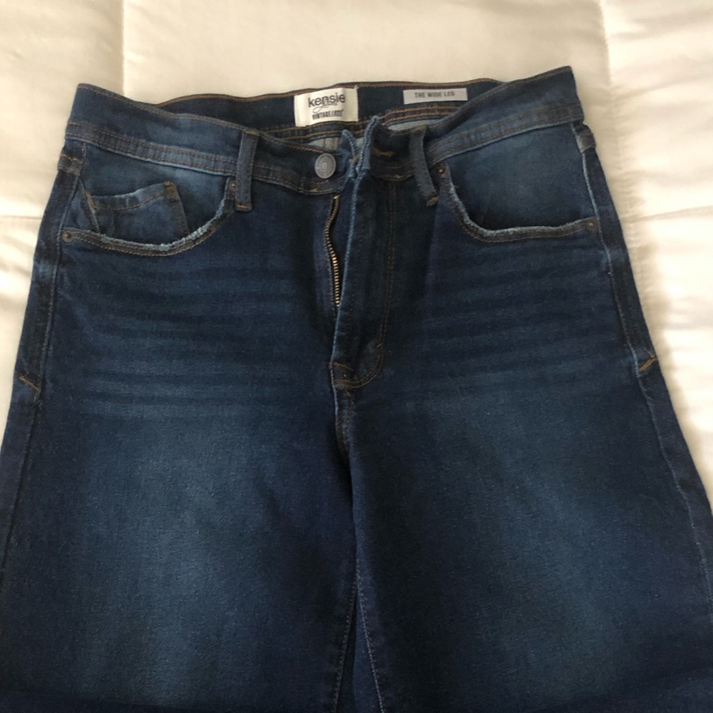 Flare leg dark washed jeans
